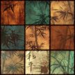 Title: Bamboo Patchwork Blue/Brown II Artist: Adam Guan Medium: Mixed Media Image Number: FA 0450 AG Size: 24 x 24