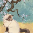 Title: Cat and Plum Blossoms Artist:&nbsp;Adam Guan&nbsp;&nbsp;Medium:&nbsp;Mixed MediaImage Number:&nbsp;FA 2449 AGSize: 18 x 24