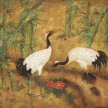 Title: Cranes & Bamboo Artist: Adam Guan Medium: Mixed Media Image Number: FA 1832 AG BG Size: 18 x 24