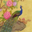 Title: Peacock & PeoniesArtist: Adam Guan Medium: Acrylic on PaperImage Number: FA 1646 Size: 16 x 20
