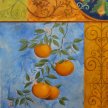 Title: Sienna Oranges Artist: Adam Guan Medium: Acrylic on Paper Image Number: FA 0034 AG Size: 22 x 28