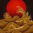 Title: Waves and Rising Sun Artist: Adam Guan Medium: Oil on Canvas Image Number: FA 0410 AG Size: 24 x 36