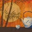 Title: Wave TeapotArtist: Adam Guan Medium: Acrylic on PaperImage Number: FA 0798 AG Size: 18 x 24