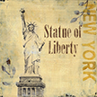 Title: New York IV - Statue of LibertyArtist: Deborah MoriMedium: Acrylic on CanvasImage Number: FA 1581 DM Size: 16 x 16