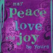Title: Peace Love Joy IIArtist: Deborah MoriMedium: Acrylic on CanvasImage Number:&nbsp;FA 0810 DDSize: 24 x 24