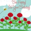 Title: Bee Happy BirthdayArtist: Deborah MoriMedium: DigitalImage Number: HL 0286 DM Size: 5 x 7