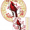 Title: Cardinal & Winter Berries IIArtist: Studio VoltaireMedium: Digital Image Number: HL 0518 SV