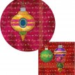Title: Jewel Tone Ornaments Plate & Napkin Artist: Studio Voltaire Medium: Digital VectorImage Number: HL 0432 SV