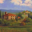 Title: Tuscan Valley II Artist: Ted Zorns Medium: Acrylic on Paper Image Number: FA 0408 TZ Size: 18 x 24