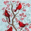 Title: Cardinal Christmas Group Artist: Studio Voltaire Medium: Acrylic on CanvasImage Number: HL 0536 SVSize: 10 x 14
