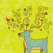 Title: Reindeer Card I Artist: Studio VoltaireMedium: VectorImage Number: HL 0544 SVSize: 10 x 14