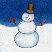 Title: Snowman IIArtist: Ted ZornsMedium: PastelsImage Number: HL 0145 TZ Size: 12 x 12